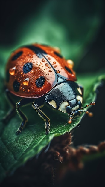 A minúscula maravilha da natureza, a mariposa, em close-up na IA geradora de flores