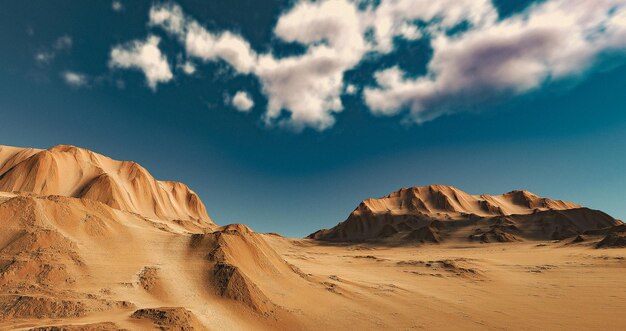 Foto a mística paisagem das montanhas de areia