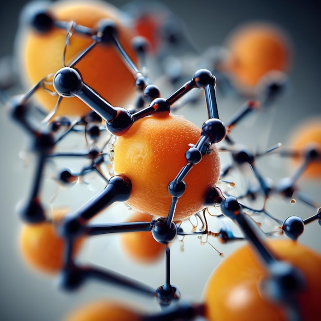 A molécula de vitamina C é uma fotografia da Photo Library