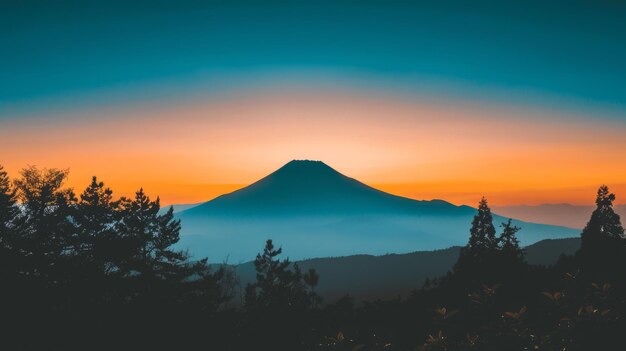 Foto a montanha e o céu