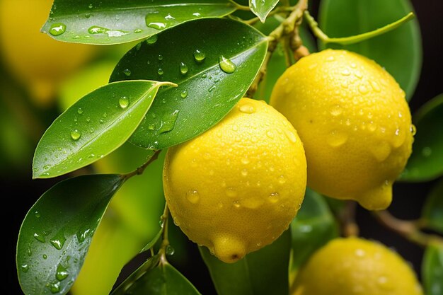 A natureza do limão azedo é um deleite refrescante. A melhor fotografia de limão.