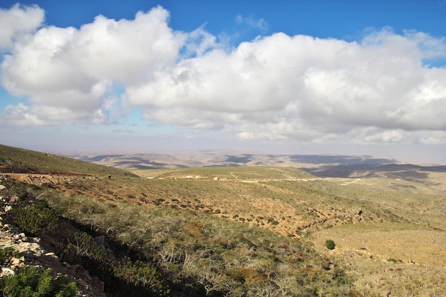 A paisagem da ilha de Socotra Oceano Índico Iêmen