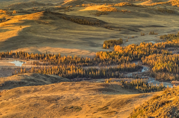 A paisagem das montanhas de Altai