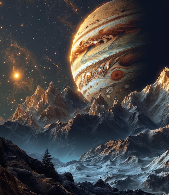 A Paisagem Extraterrestre da Lua Rochosa de Júpiter