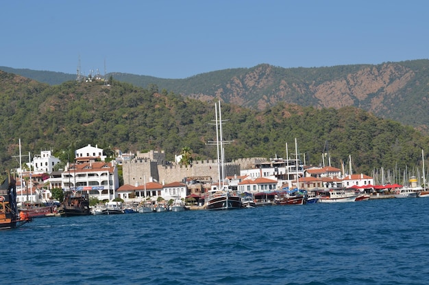 A paisagem turca Costa do Mar da Turquia