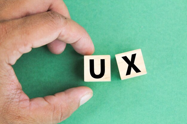 Foto a palavra experiência do usuário ou as letras ux business e ux conceito de experiência do usuário