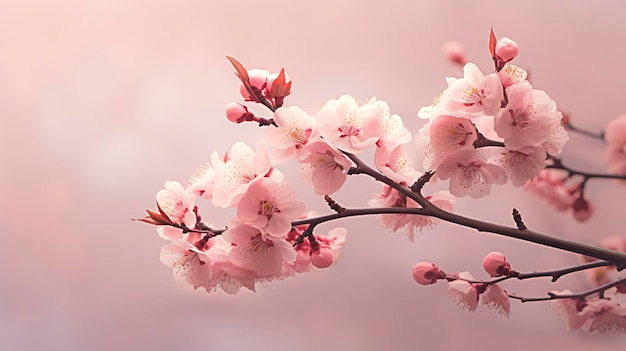A palavra " flores de cerejeira " está em rosa.