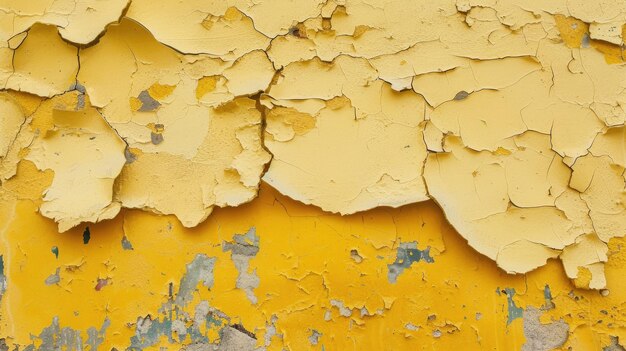 A parede da fachada de gesso amarelo áspero e texturizado cria um fundo único