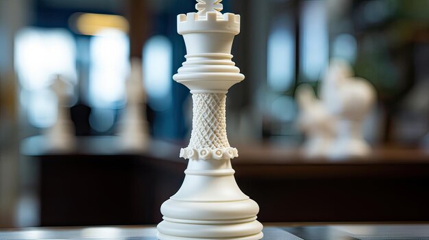 Foto a peça de xadrez do bispo exibida com elegância design sofisticado jogo estratégico de xadrez jogo de mente gerado pela ia