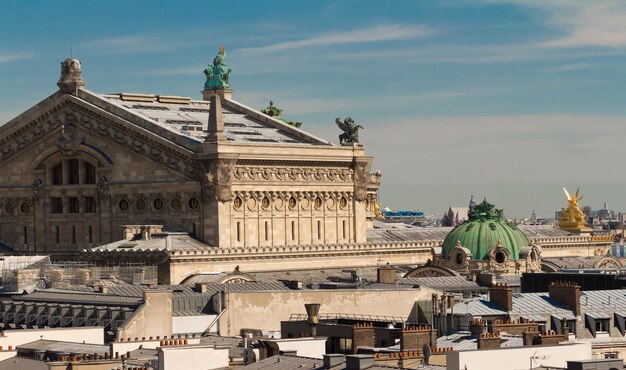 A Ópera de Paris e os telhados parisienses