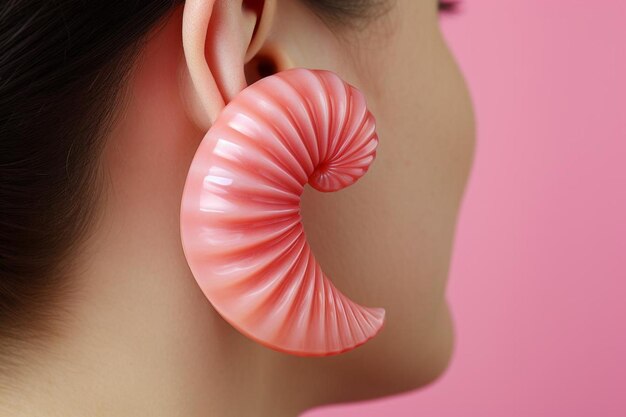 Foto a_pink_seashell_held_up_to_the_ear_53_block_1_0jpg