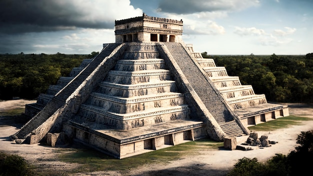 A pirâmide de chichen itza é a maior das pirâmides maias.