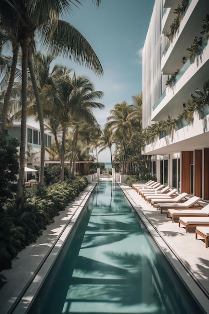 A piscina do hotel riu palace