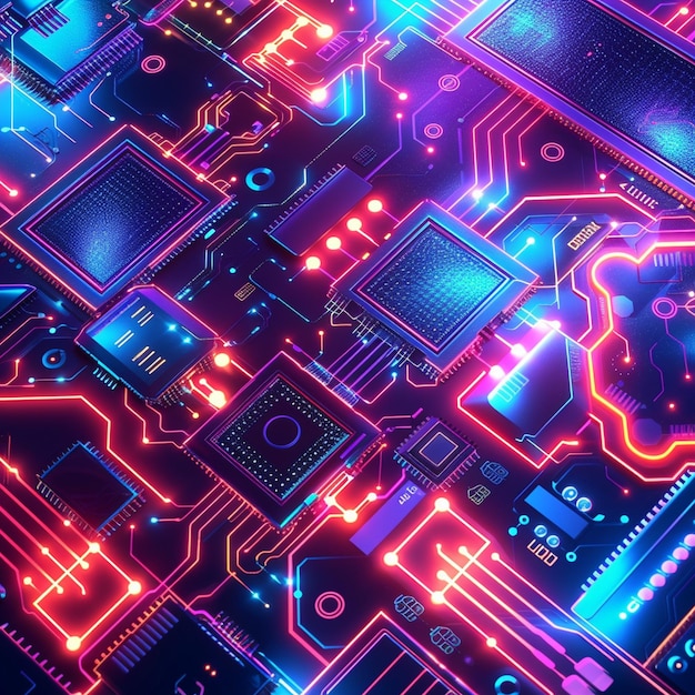 A placa de circuito de computador Abstract Tecnologia de fundo