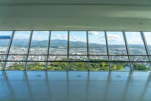 A plataforma de observação da torre goryokaku