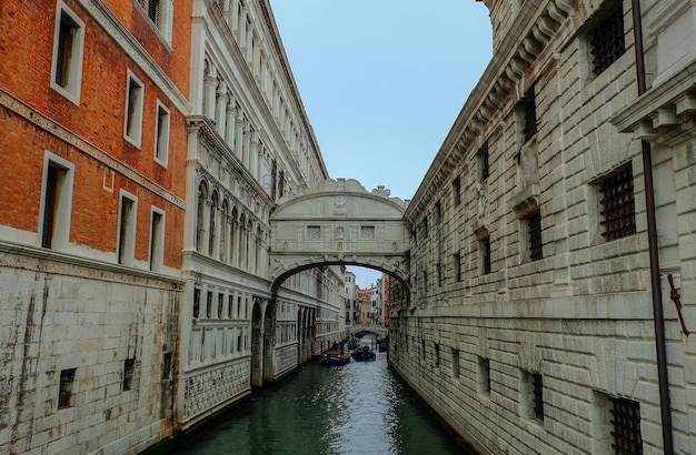 A ponte dos suspiros (ponte dei sospiri) fica sobre o canal de veneza.