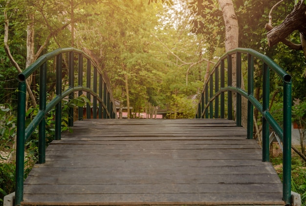 A ponte e as barras verdes.