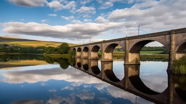 A ponte sobre o rio derwent na parte inferior da imagem é uma ponte sobre o rio derwent.