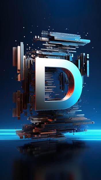 Foto a poster for the letter d