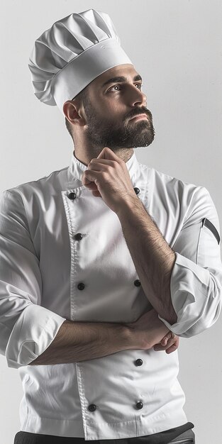 Foto a postura atenciosa dos cozinheiros preparados