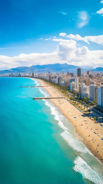 A praia da cidade de Valência é o terceiro município mais populoso de Espanha.