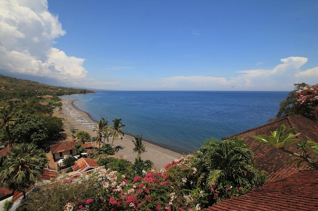 A praia do hotel