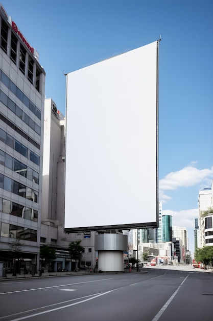 A publicidade futurista cria uma tela em branco para o seu próximo outdoor