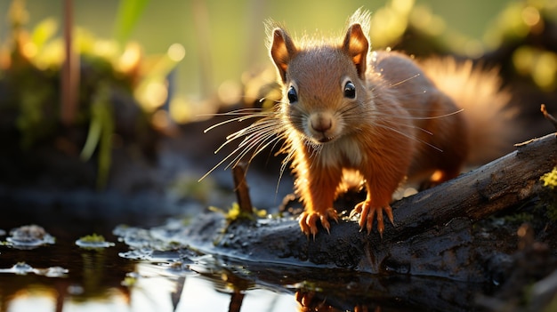 A_red_squirrel__HD 8K fondo de pantalla Imagen fotográfica de stock