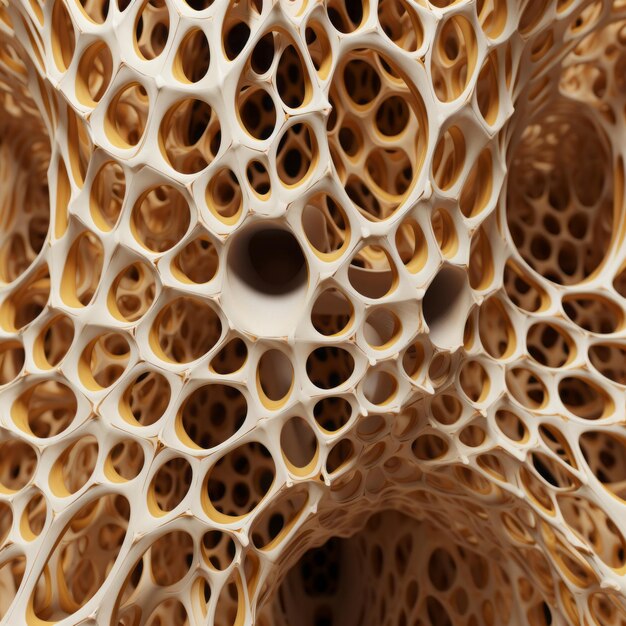 Foto a rede de biomassa transformada revela a bizarra sinfonia de folhas de cálculo, exoesqueletos e eyeba