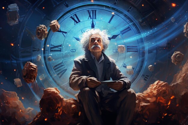 A Relatividade do Passeio Cósmico de Einstein em Brilho Surreal