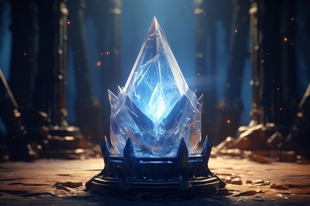 A relíquia sagrada do reino, um cristal brilhante com t 00646 00