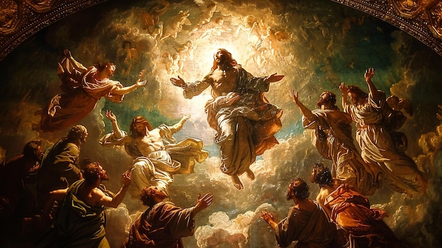 A ressurreição triunfante de Jesus irrompe no fundo