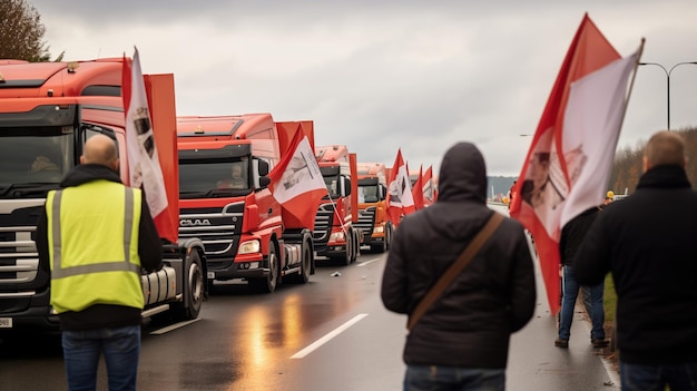 Foto a reunião à beira da estrada