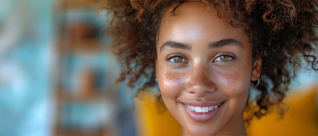 Foto a revelação alegre uma bela mulher riso e um futuro inesperadamente brilhante