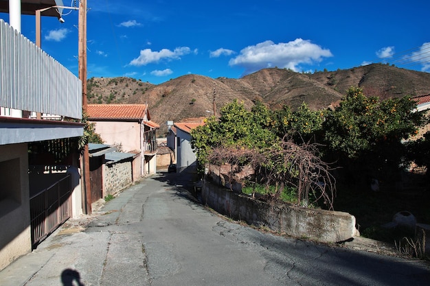 A rua na vila Chipre de Kakopetria