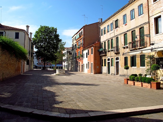 A rua vintage em Venezia Itália