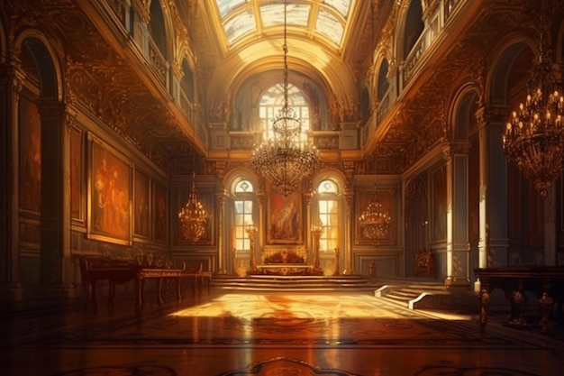 A sala do trono do palácio