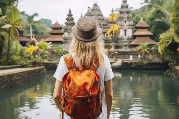 Foto a serenidade dos turistas o encanto de bali