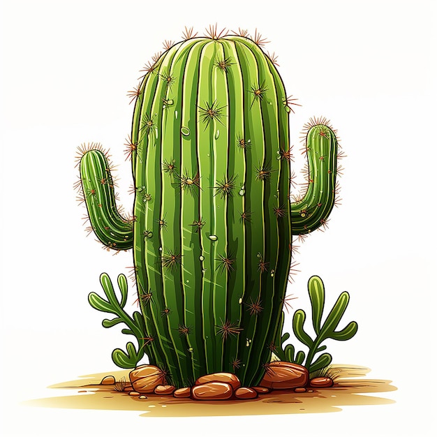 a_small_green_cactus_isolated_on_a_white_background_in_t