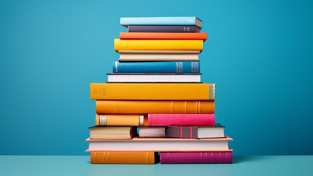 A_stack_of_colorful_textbooks_to_commemorate_Back_to_Sch