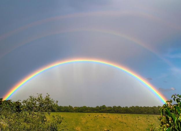 a_sunset_with_a_rainbow