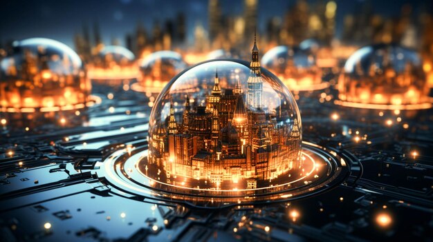 A tecnologia futurista conecta o espaço da internet e a esfera de comunicação