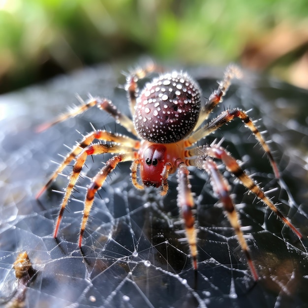 Foto a teia de aranha do jardim