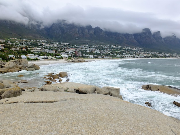 A tempestade em doze apóstolos Oceano Atlântico África do Sul