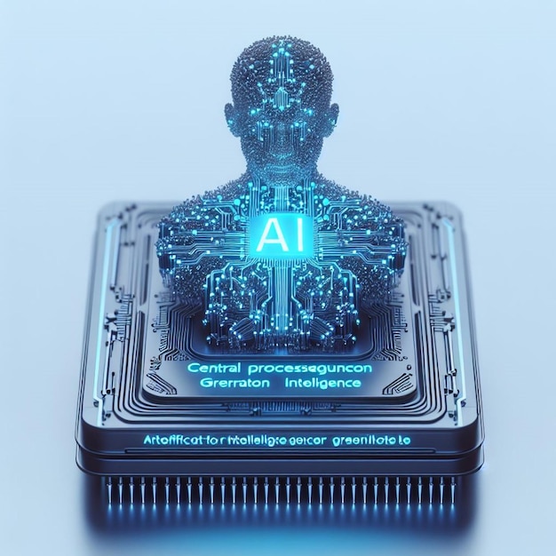 A tendência da tecnologia digital é a renderização 3D do processador de IA, uma brilhante fusão de inteligência e estética.