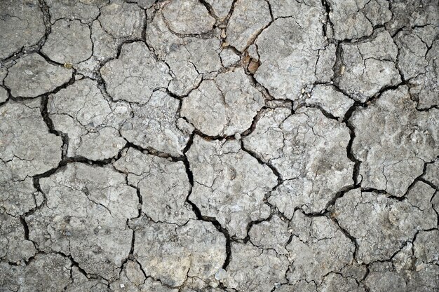 A terra estava seca e rachada A escassez global de água no planeta
