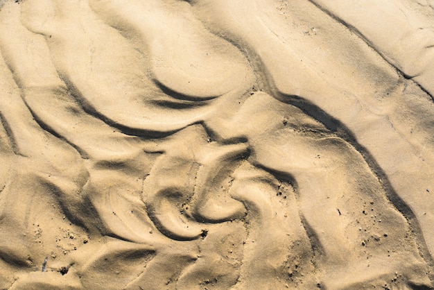 Foto a textura da areia é amarela.