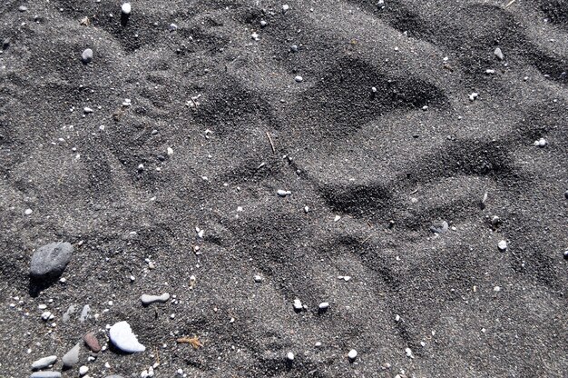 A textura da areia na praia