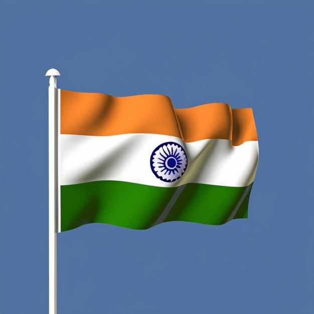 A textura da bandeira da Índia com Modelo 3D