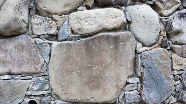 A textura da parede de pedra. Antigo fundo de textura de parede de pedra do castelo. Parede de pedra como pano de fundo ou textura. Parte de uma parede de pedra, para plano de fundo ou textura. design de estilo moderno de cor cinza padrão.